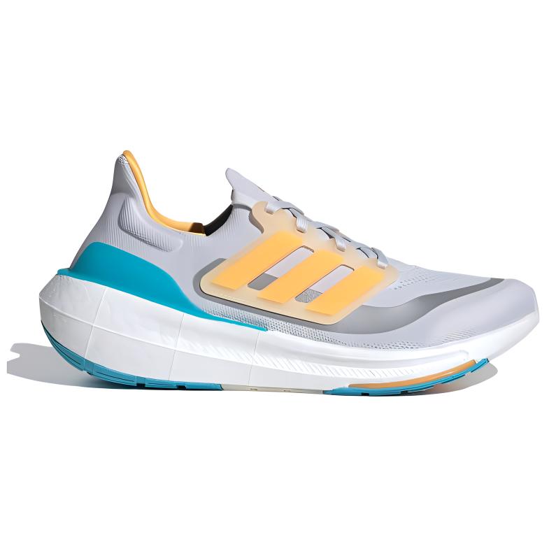 Adidas UltraBoost Light Grey Flash Orange Cyan Men Sneakers Dash-Grey Lucid-Cyan IE1758