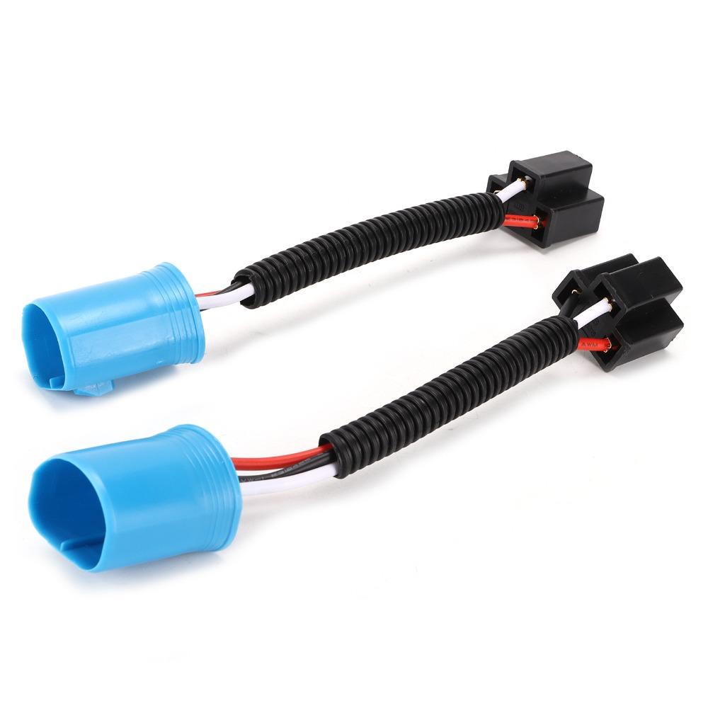 2PCS Electrical Connector Adapter for Harness 9007 H2 Headlight 12V‑24V Outdoors