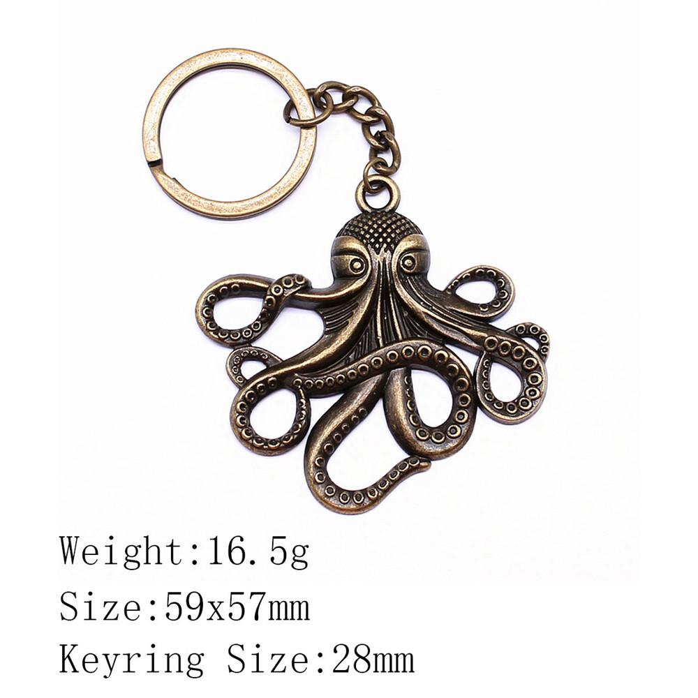 Mother's Day Keychain For Bags Seahorse Octopus Mermaid Key Ring Souvenir Men Chains