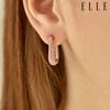 14K Luxury Cubic One-Touch Earrings (Gold Pin) ELGPEE412