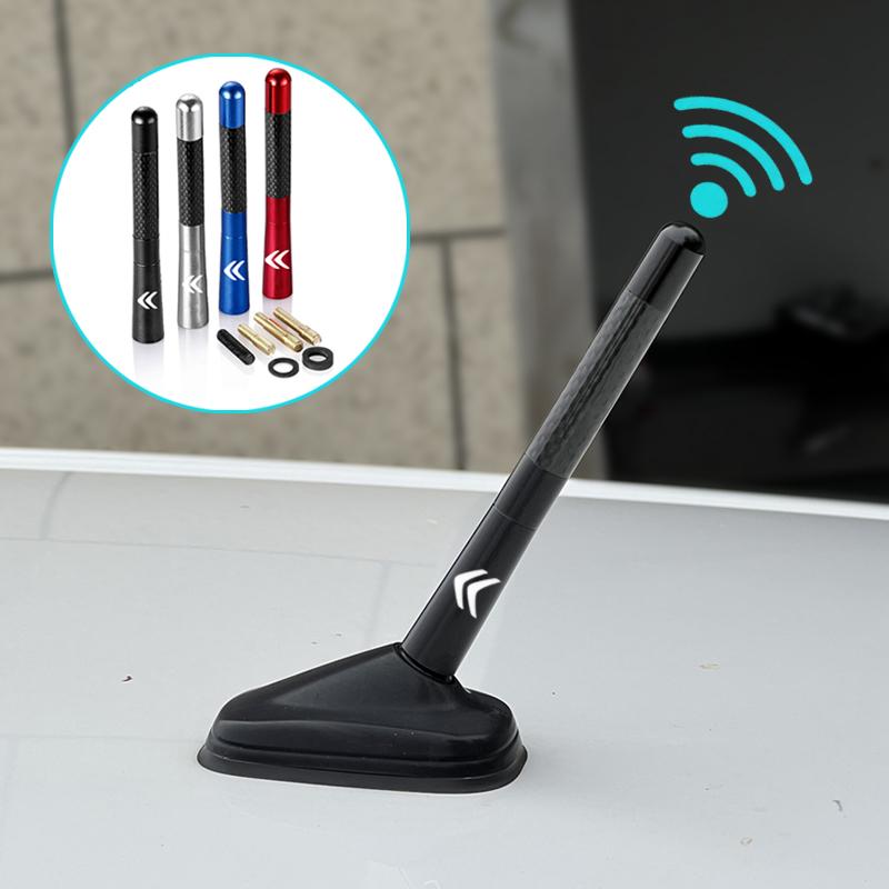 Car Carbon Fiber Antenna Radio FM AM Enhanced Signal Strip Accessory For Citroen C3 C4 C5 C1 C2 Berlingo Celysee Xsara Picasso
