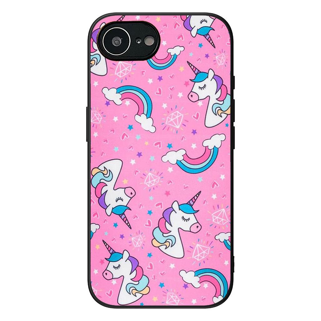 

Rainbow Unicorn Anime Cartoon Horse Protective Cover for Apple iPhone 16 17 Air 14 15 Pro Max Plus 16+ 16E 14+ ProMax Phone Case iPhone 16