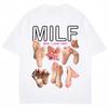 2026 Milf Unisex I Love Feet Funny Meme TShirts Unisex Unisex Humor Fashion T Shirts Soft Cotton ONeck Casual T Shirt Streetwear