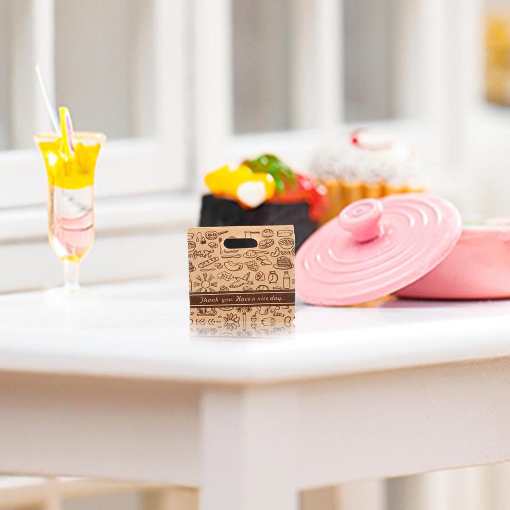 Ifundom 10 Miniatur-Papierbrote Charmante Accessoires für Puppenhäuser Taschen,
