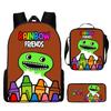 Rainbow Friends Zaino Scolastico Rainbow Friends Zaino Cartone Animato Borsa a Tracolla Astuccio Set da Tre Pezzi