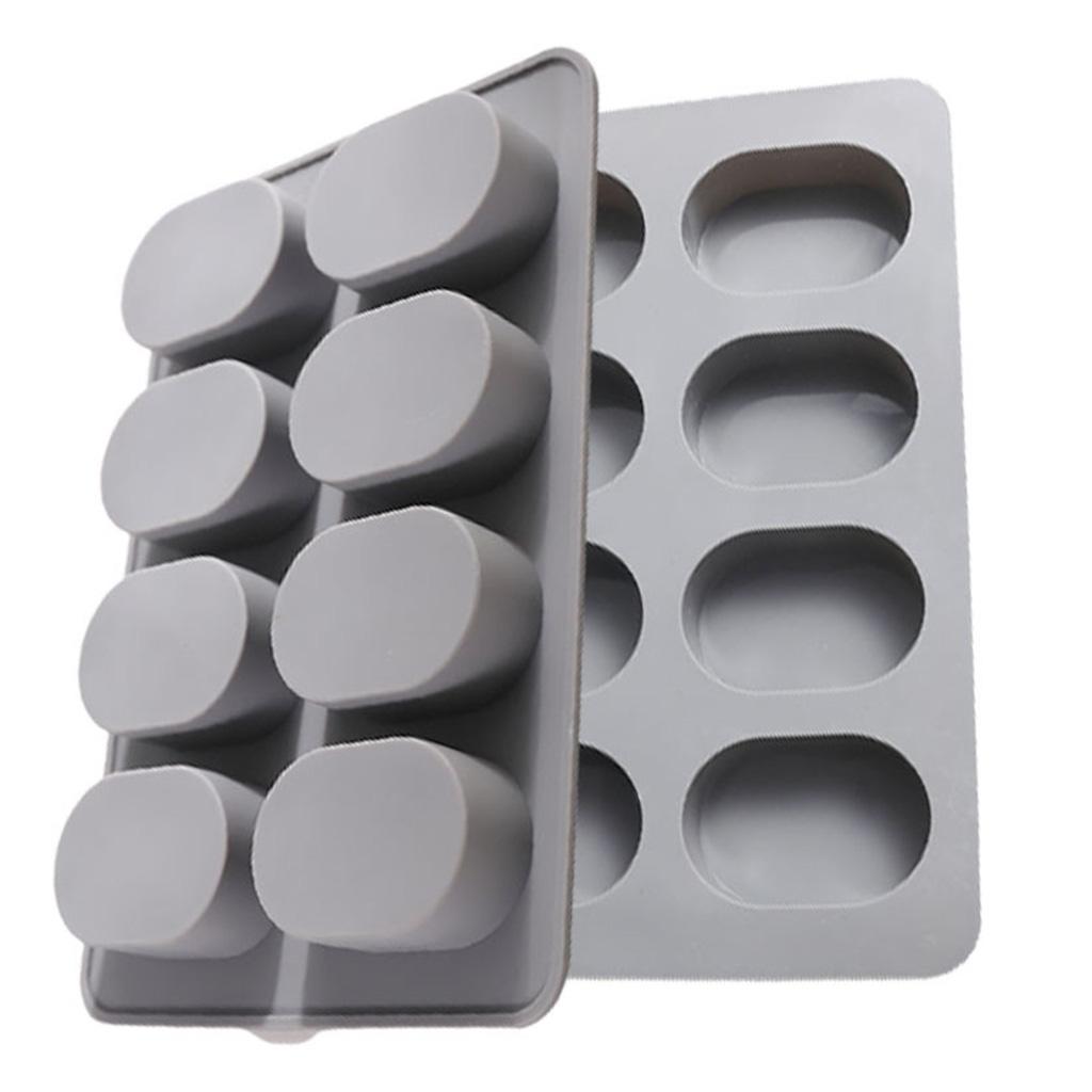 8-Hole Oval Soap Making Silicone Mold Chocolate Bomb Mold for Party Decoration