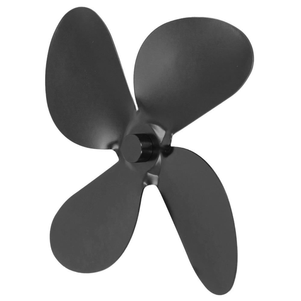 Aluminum Alloy Stove Fan Blades High Temperature Resistant Heavy Duty Heat Powered Fan 4 Blades With Wrench Fireplace Fan Blades