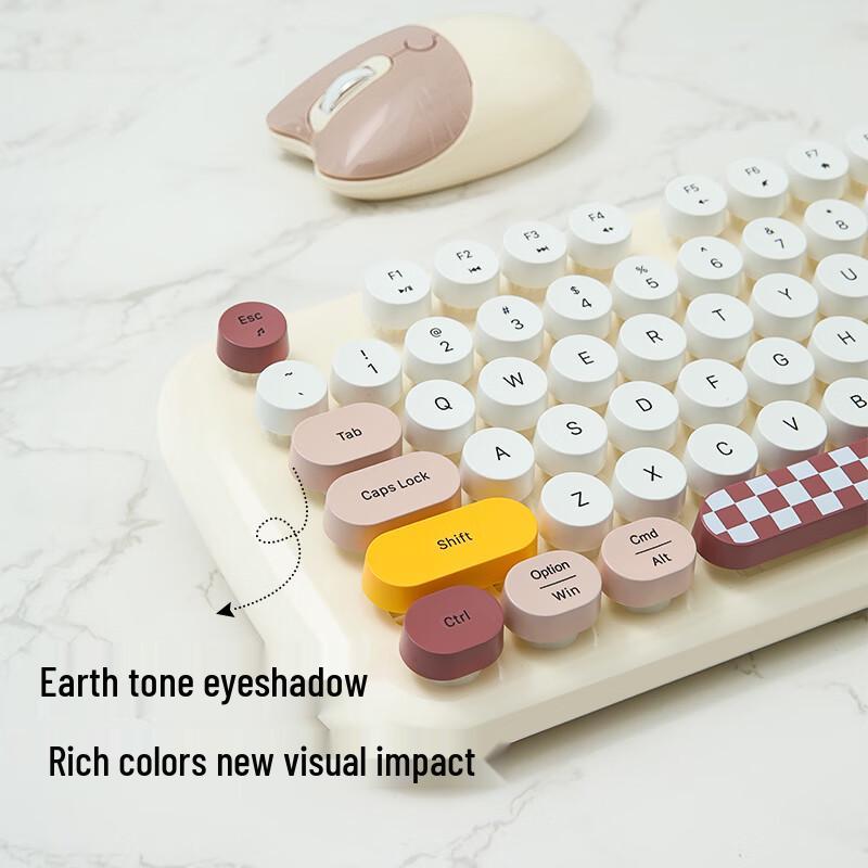 GEEZER Wireless Retro Punk Keyboard and Mouse Set