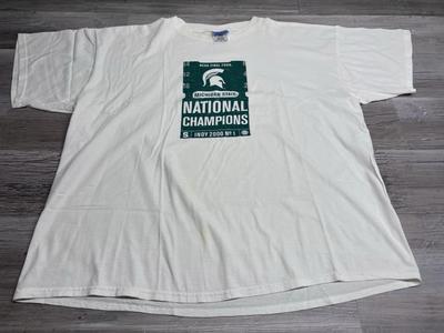 Vintage Michigan State Spartans 2000 Final Four Champions T-Shirt Mens Size 2XL