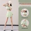 Women's Summer Sports Outfit: Fashionable Yoga Top & Tennis Skirt Set