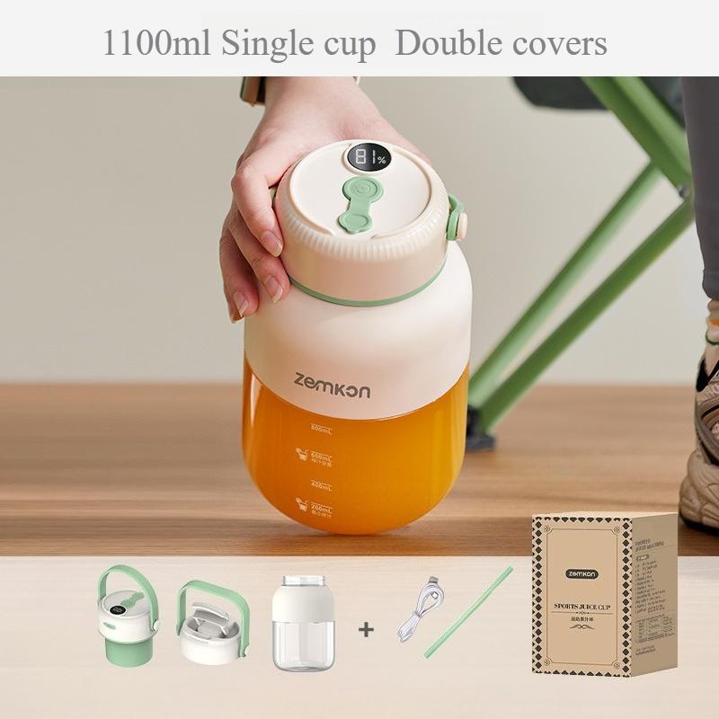 

Portable Personal Juicer Cup Rechargeable Sharp Blades Juicer with Digital Display Multifunctional Fruits Vegetable Ice Blender