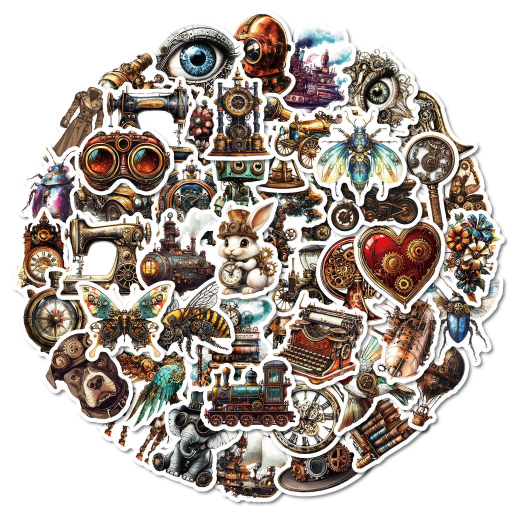 50 Age Of Creativity Dampf-Themen-Graffiti-Sticker Graffiti-Sticker zum Dekorieren von Handyhüllen