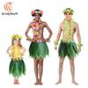 Kaifeng Hawaiian Leaf Skirt & Flower Garland Set for Kids and Adults - Festival Stage Costume