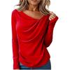 2026 European Solid Color Long Sleeve Women's Autumn Winter Top