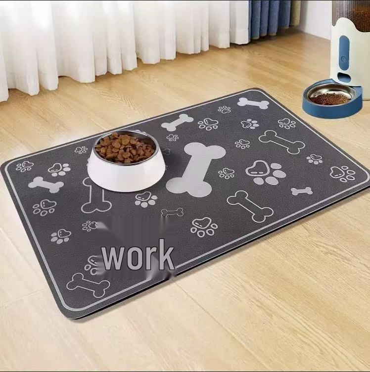 Waterproof Leather Pet Placemat - Non-Slip, Wash-Free, Easy-Care Mat for Cat & Dog Bowls