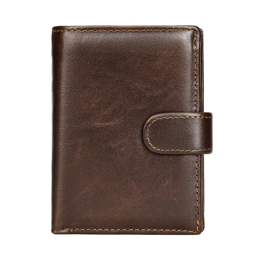 Portefeuille rfid antivol décontracté rétro porte-cartes pour hommes sac à cartes sac à monnaie grande capacité portefeuille pour hommes coffee multicolore