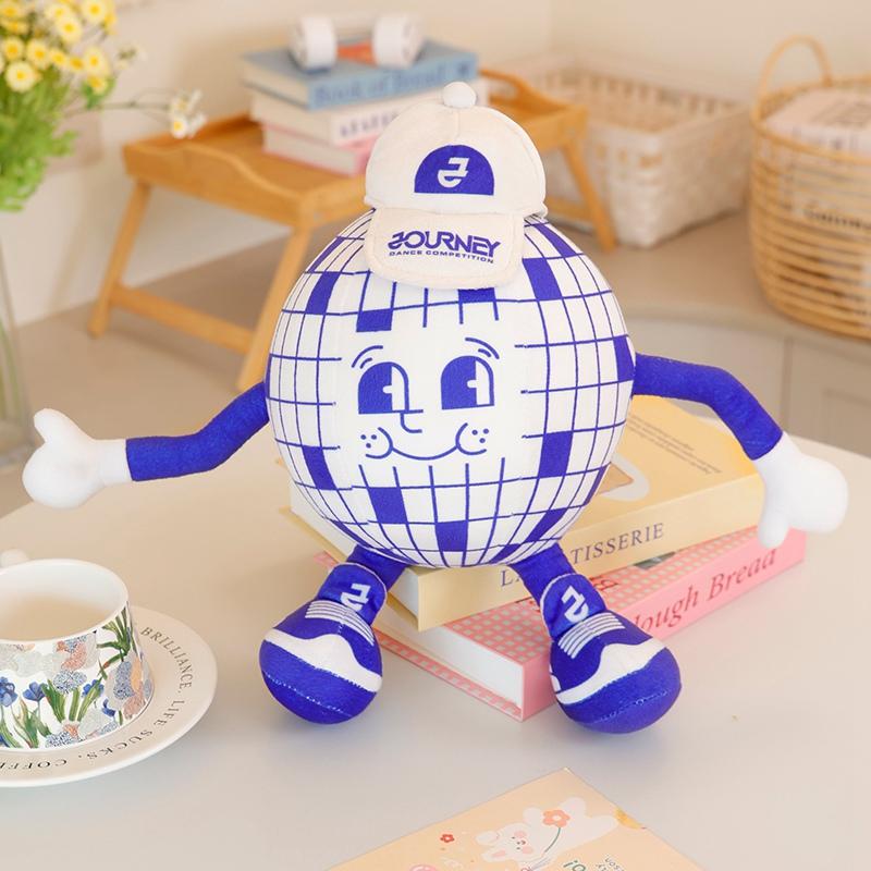 Kreatives Interessantes Globus Spielzeug Cartoon Erde Wispe Spielzeug Lustiges Volleyball Plüschtier Pädagogisches Erleuchtungsspielzeug Heimdeko Kindergeschenk 20cm