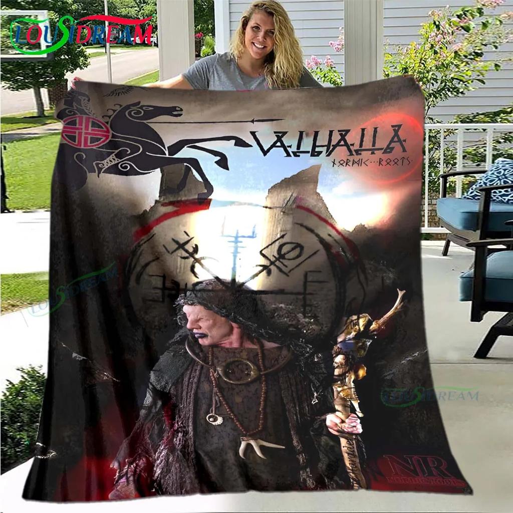 Nordic Viking Mythology Soft Blanket Sports Living Room Bedroom Sofa Bed Blanket Birthday Gift Travel Office Lunch Break Blanket