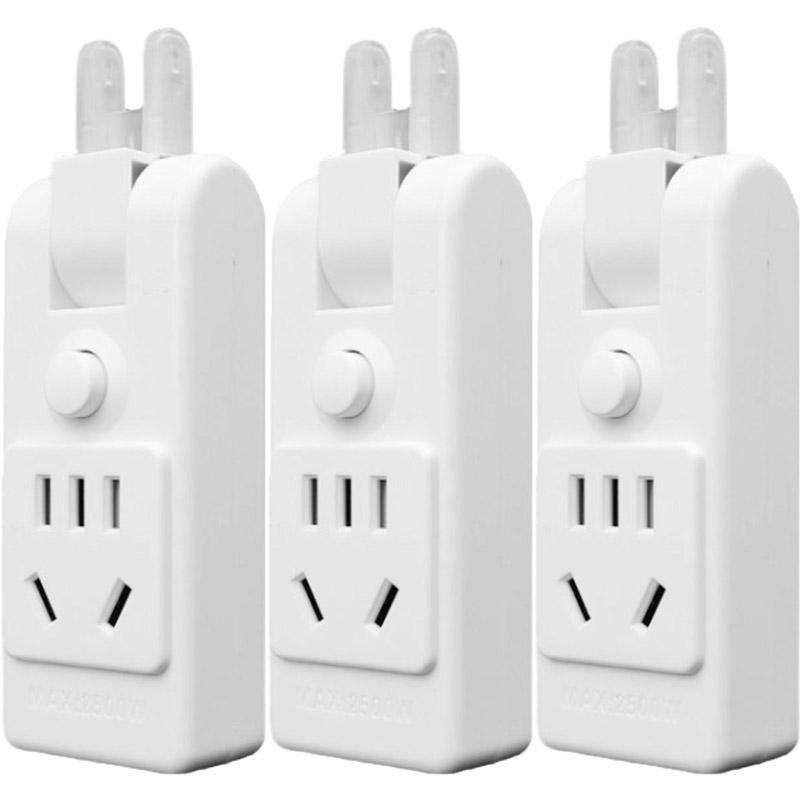 One-to-Multiple Plug Adapter with Switch 180 Degree Rotation US Electrical Socket Travel Aadapters Household Socket Converter