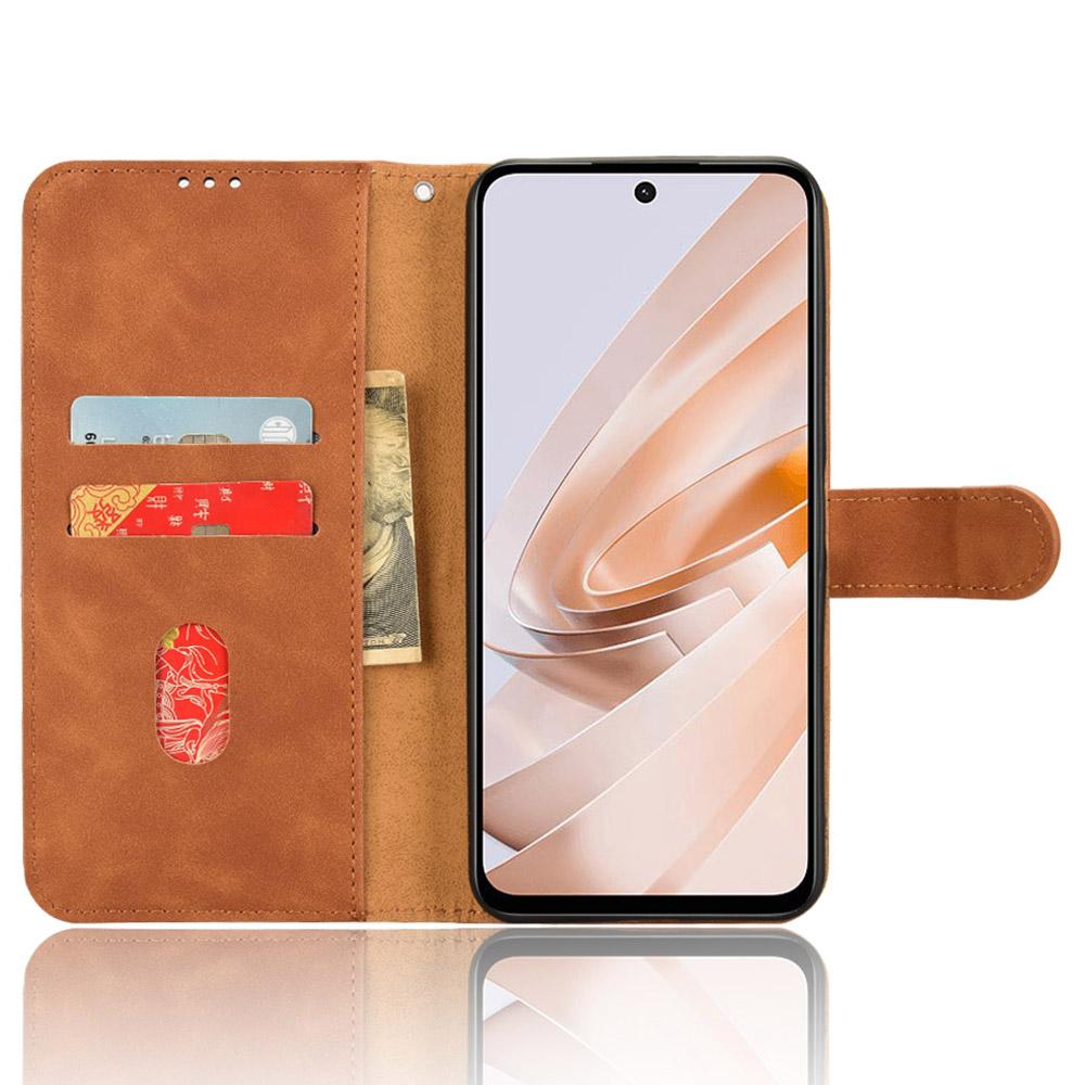 

For Xiaomi Redmi 13 5G/13 4G/Note 13R 5G Case Scratch-Proof PU Leather Flip Phone Cover Brown