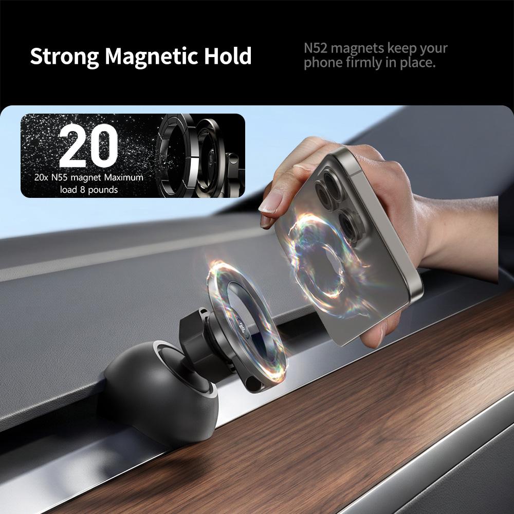 YZ for Tesla Car Phone Holder Model 3 Y 2021-2024 Silicone Magnetic Foldable Mount Air Vent Stand for All iphone Car Accessories