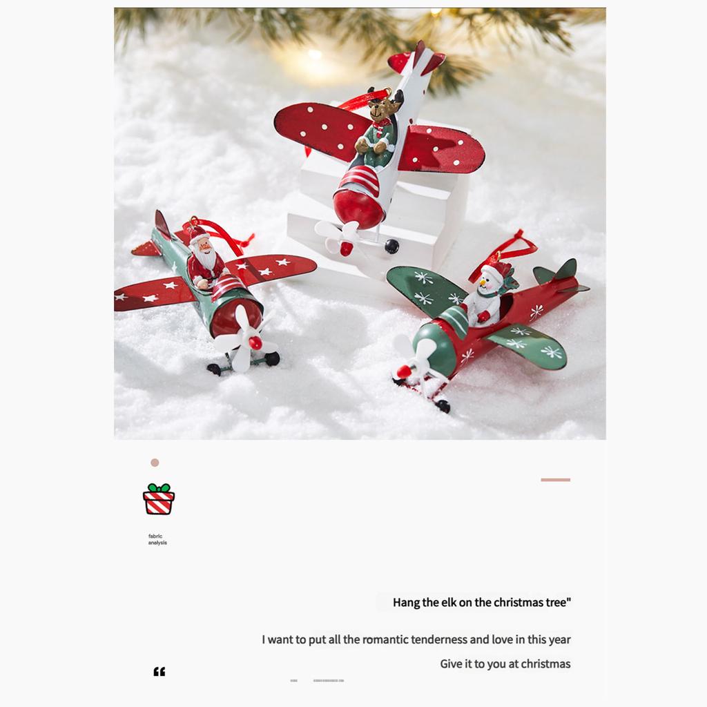 Durable Iron Santa Claus Reindeer Window Hanging Ornament For Christmas Home Store Decoration Display