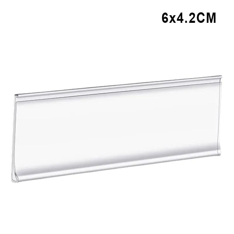 50 STUKS Zelfklevende PVC Labelhouder Kaartsleuf Supermarkt Artikelidentificatie Leeg Transparant Label Prijskaartje DIY