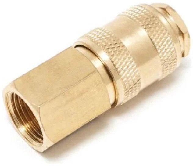 Pneumatic Quick Coupler with Valve with Internal Thread 3/8" (brass)