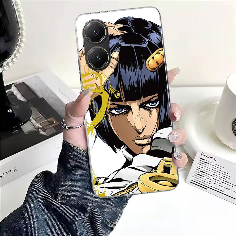 JoJo Adventure Bruno Buccellati Coque de téléphone souple pour Xiaomi Redmi 15C 15 13C 13 Poco X5 X6 X7 F7 Ultra M7 12C 12 10 10C 9C 9A 9T