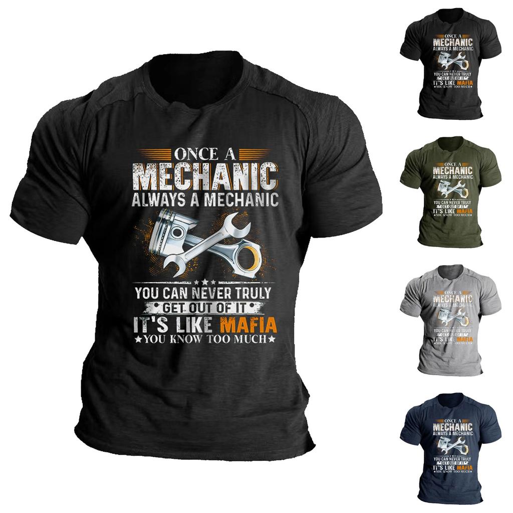 Men's Summer Print Short Sleeve T-Shirts Men Summer Casual Fashion Breathable Short Sleeve T-Shirts