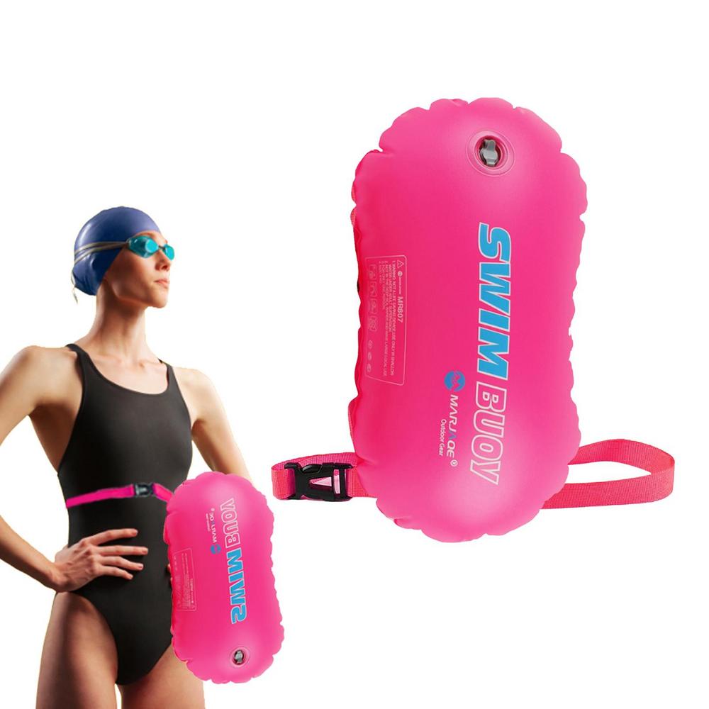 Swimming Buoy Open Water Double Airbog Safety Swim Buoy Tow Float For Open Water Swimmers & Triathletes Training Equipment
