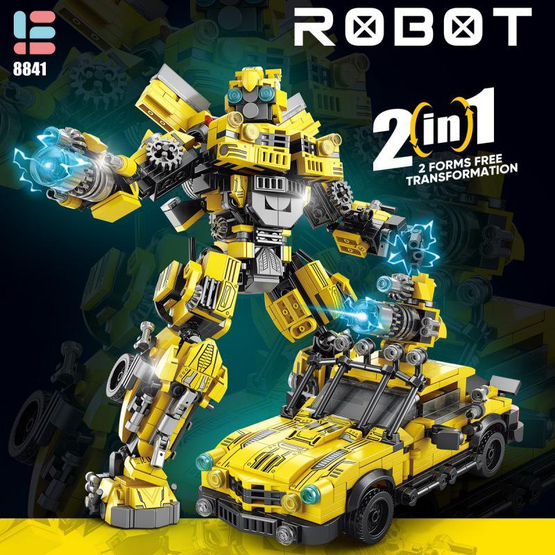 LEGO-Compatible Transformers Mech Warrior King Kong Construction Vehicle Building Blocks Toy for Kids