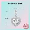 Heart Couple Kiss Charms Copper Double-Sided Zircon Dangle Pendant Fit Bangle Bracelet Necklace Diy Jewelry