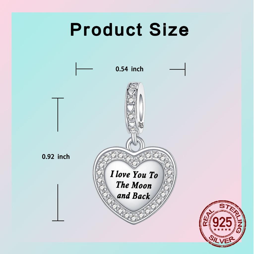 Heart Couple Kiss Charms Copper Double-Sided Zircon Dangle Pendant Fit Bangle Bracelet Necklace Diy Jewelry