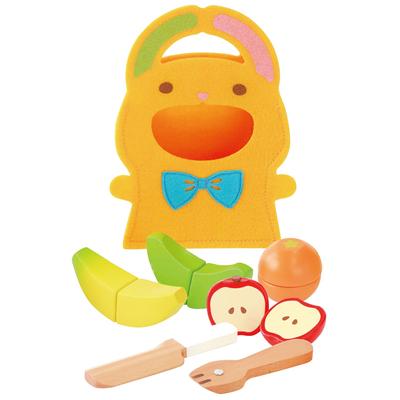 First Food Education Mogu Mogu Fruit Set Magnet Wooden Toy Educational Toy Play House Woody Puddy