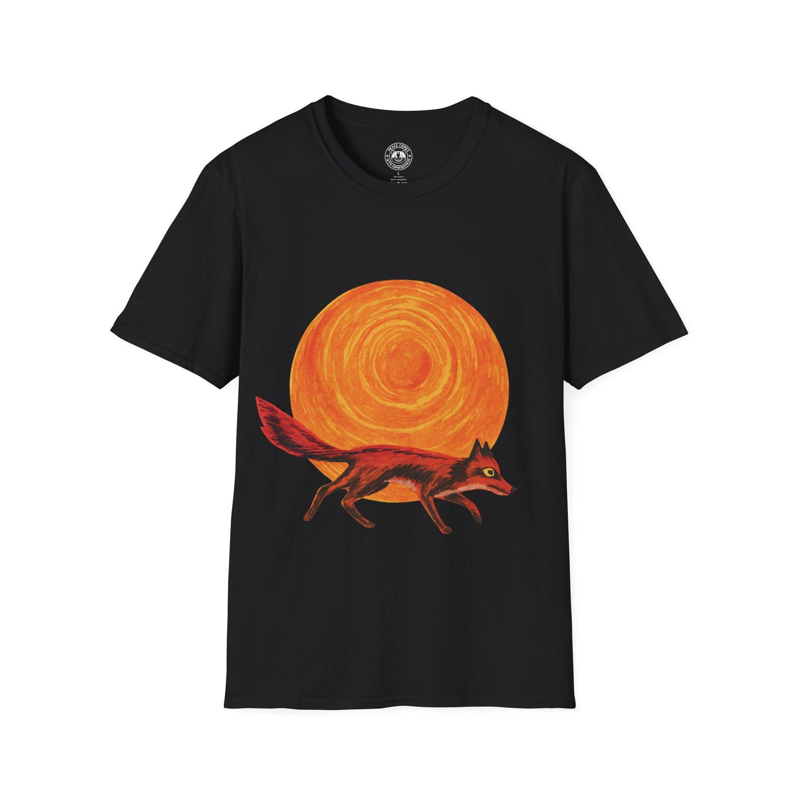 Fox and Moon T-Shirt | Claire Avril Artwork, Woodland Design 3XL