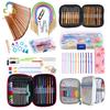 1Set Crochet Hooks Set With Case 14 Styles Knitting Needles Set DIY Needle Arts Craft Scissors Markers Sewing Tools YJN