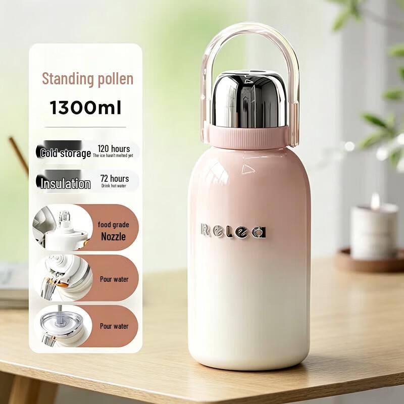RELEA Aesthetic Insulated Straw Tumbler 950ml