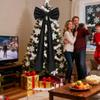 Christmas Bows For Tree Large Festive Ornaments Christmas Bow Tree Topper Ornaments For Indoor Outdoor Mantel Fireplace Front