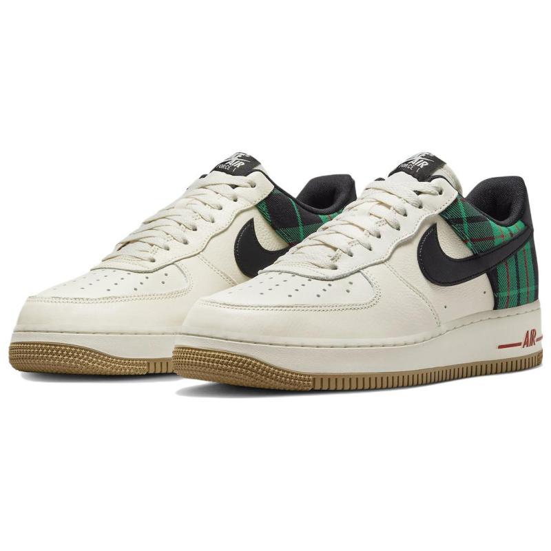 Nike Air Force 1 Low '07 Lx Plaid Pale Ivory Stadium Green Sneakers DV0791-100