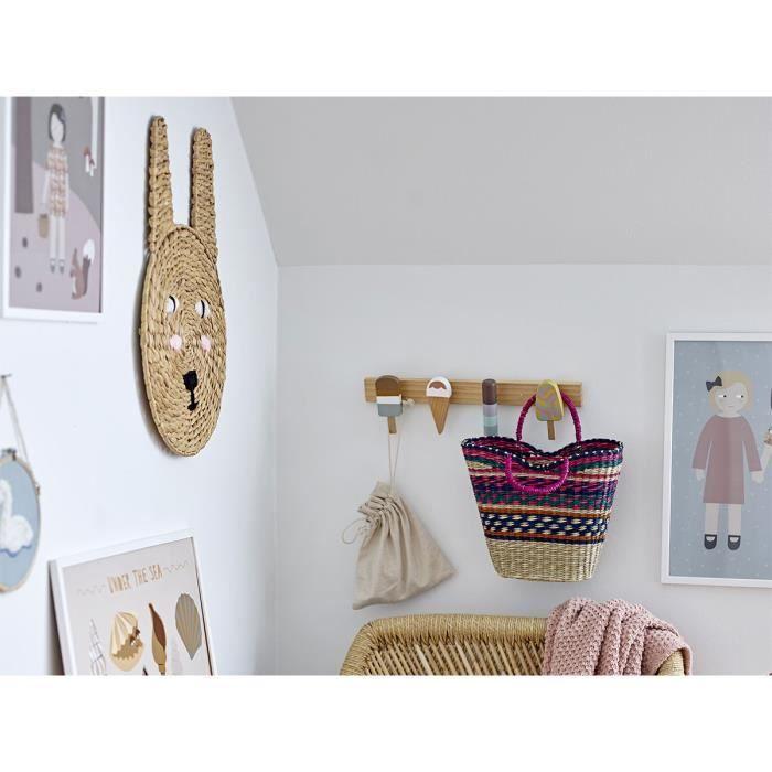 Patères - BLOOMINGVILLE - 38 x 6,5 x 13 cm - Marron - Longueur 38 cm - Hauteur 13 cm