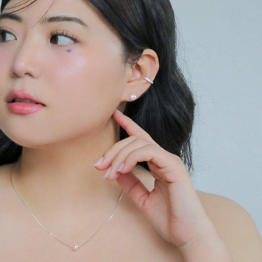 Evillet Modni Silver Cubic Ear Cuff _P359393572