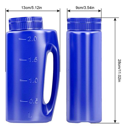 

2L Ручной разбрасыватель Регулируемый размер отверстия для семян Удобрение Соль Садовый инструмент Лейка Сеялка Портативный удобрение синий