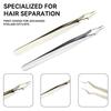 Lash Extension Tweezers Anti Slip Stainless Steel Curved Tip Straight Tweezers High Precision Nail Art Makeup Beauty Tools