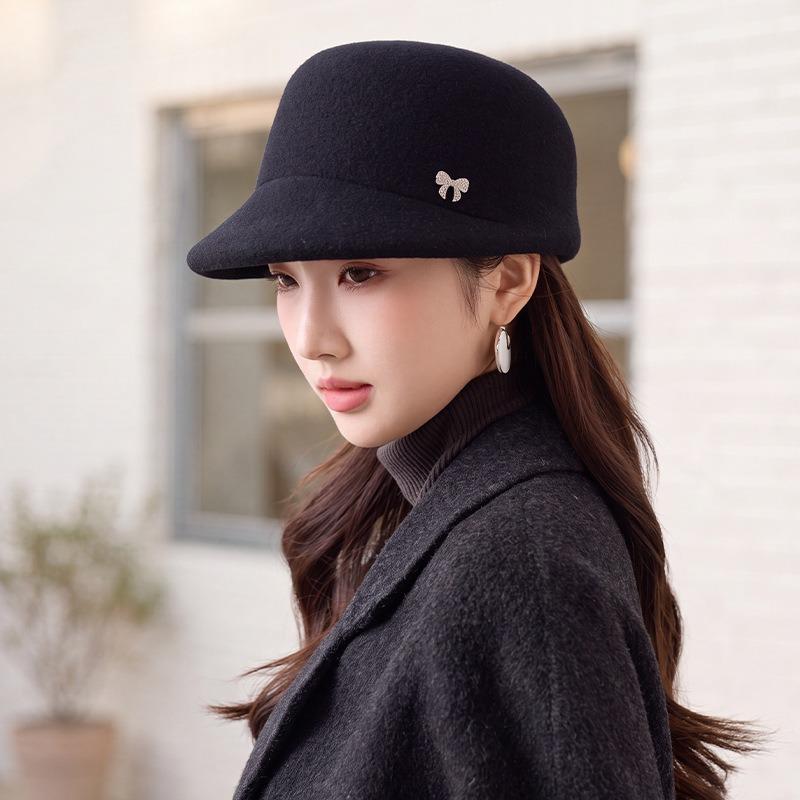 Women S Simple Elegant Solid Beret Hat For Autumn Winter