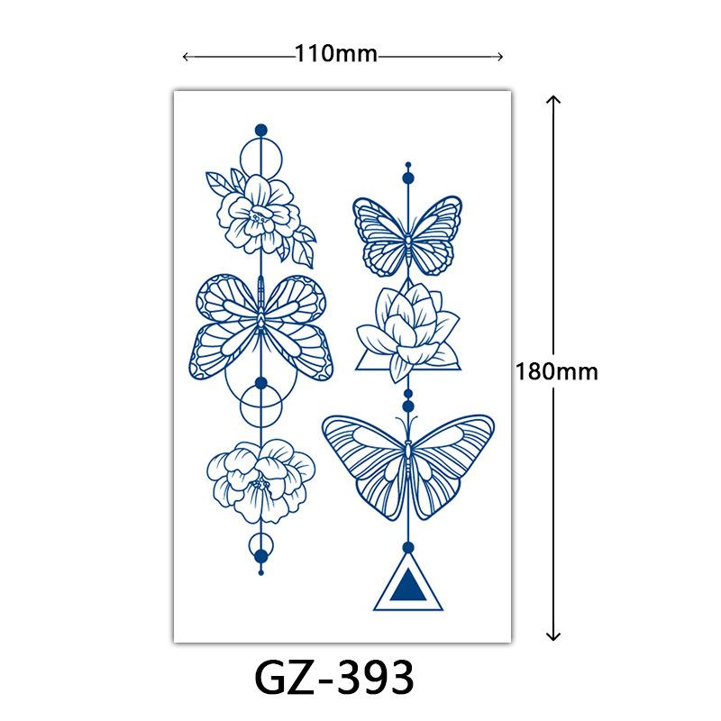 Kräuter-Tattoo-Aufkleber, Saft-Tattoo-Aufkleber, Englischer Buchstabe Semi-permanente Tattoo-Aufkleber Tattoo