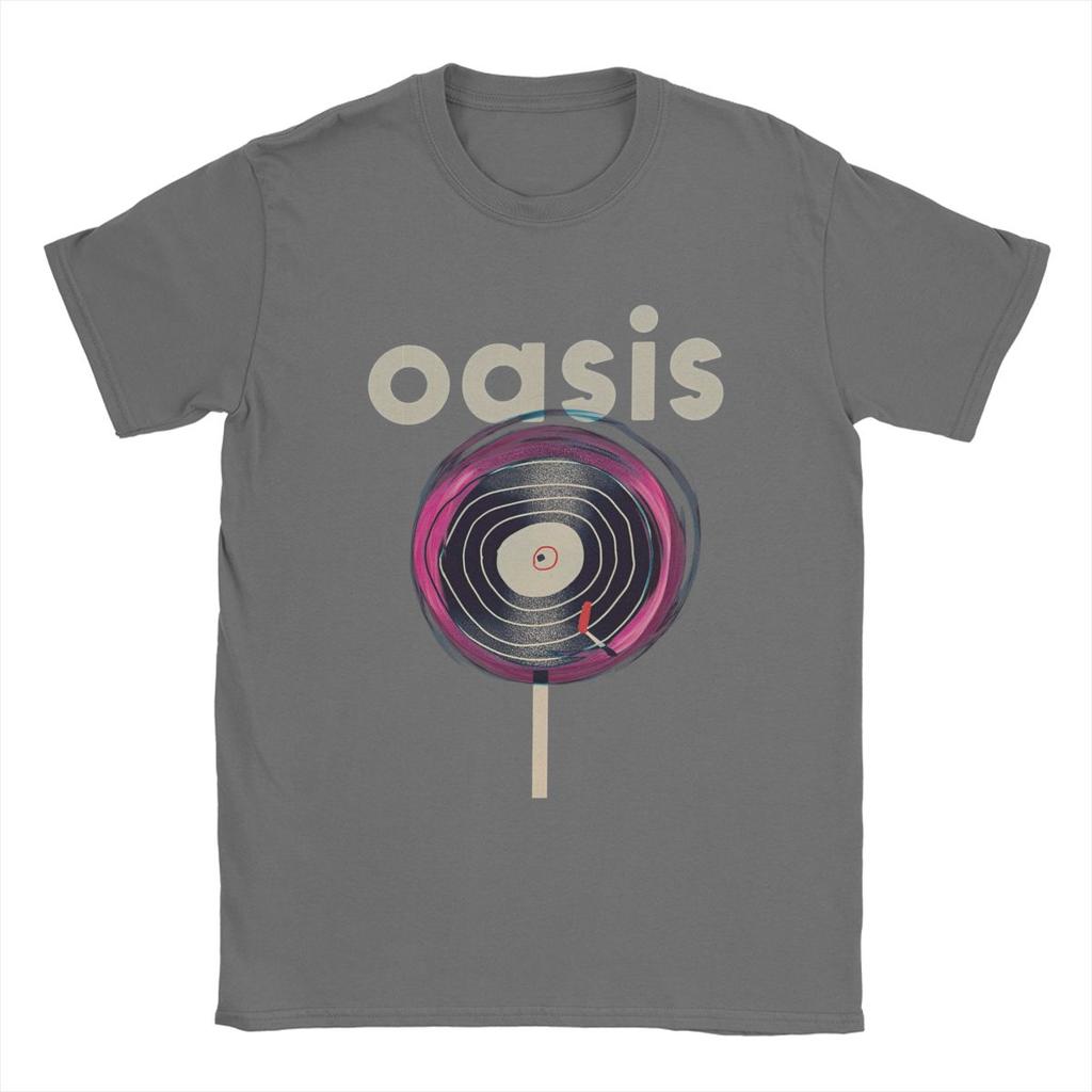 O-Oasis Rock 90er Jahre Band T-Shirts für Herren Britische Musik Alben Lustig 100% Baumwolle T-Shirts Rundhals Kurzarm T-Shirts Geschenkidee