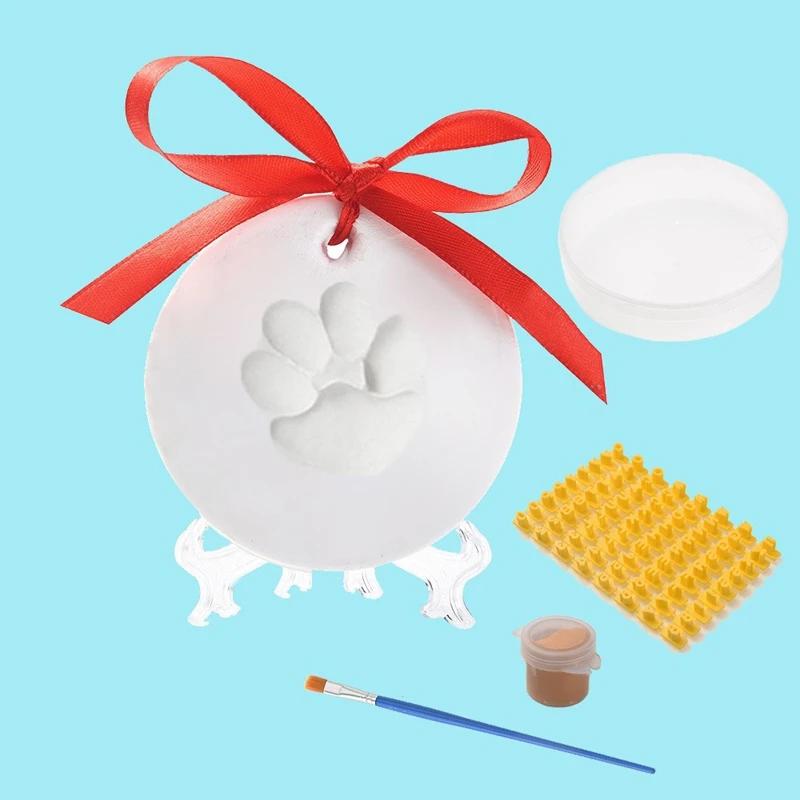 Creative Pet Footprints Impression Clay Kit Diy Paw Prints Tool For Cats And Dogs,pet Footprint Inkpad Pet Memorial Supplies