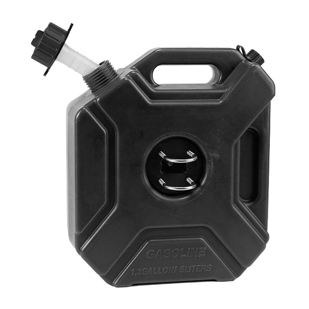 1.3 Gallon Gas Tank 5L Portable Backup Oil Can with Lock and Keys Fits for Motorcycle SUV ATV Most Cars