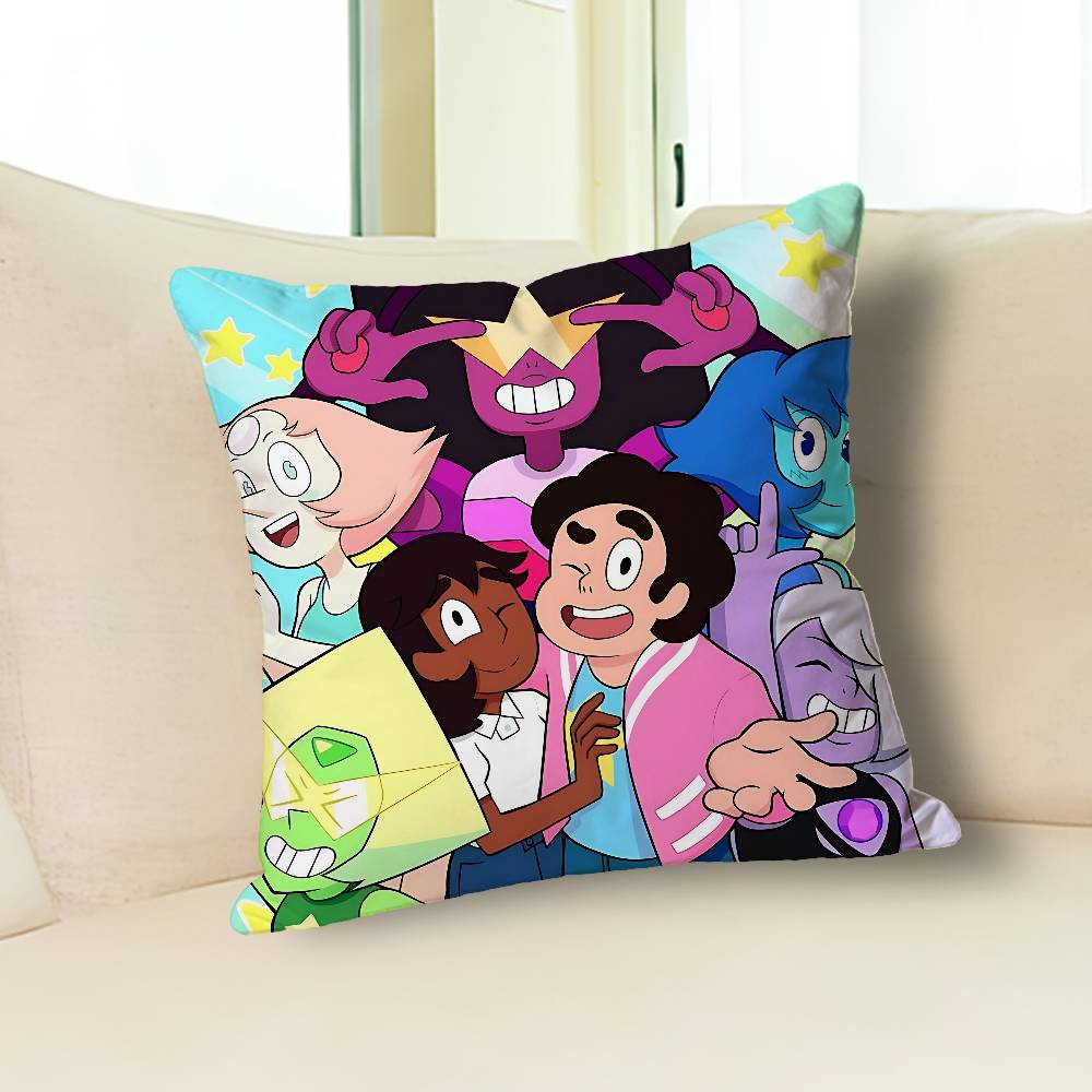 S-Steven Cartoon U-Universe Pillow Cases for Bedroom Living Room Sofa Home Decor Polyester Cushion Cover with Zipper